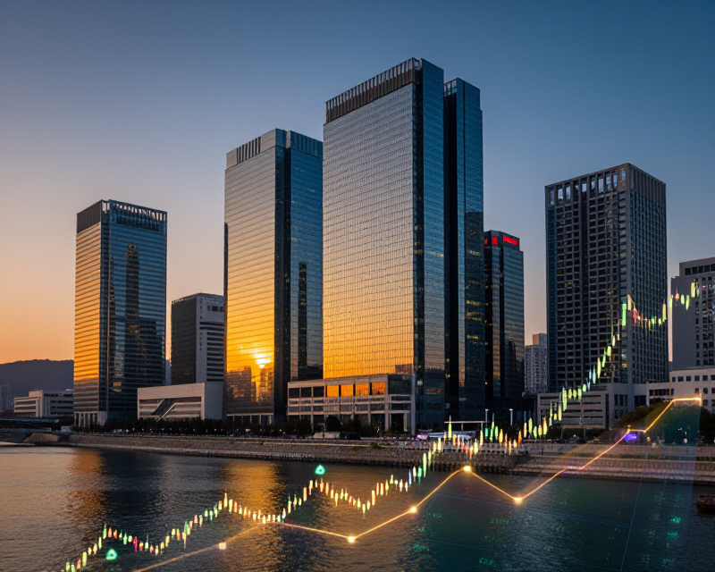 South Korean Financial District Prosperity