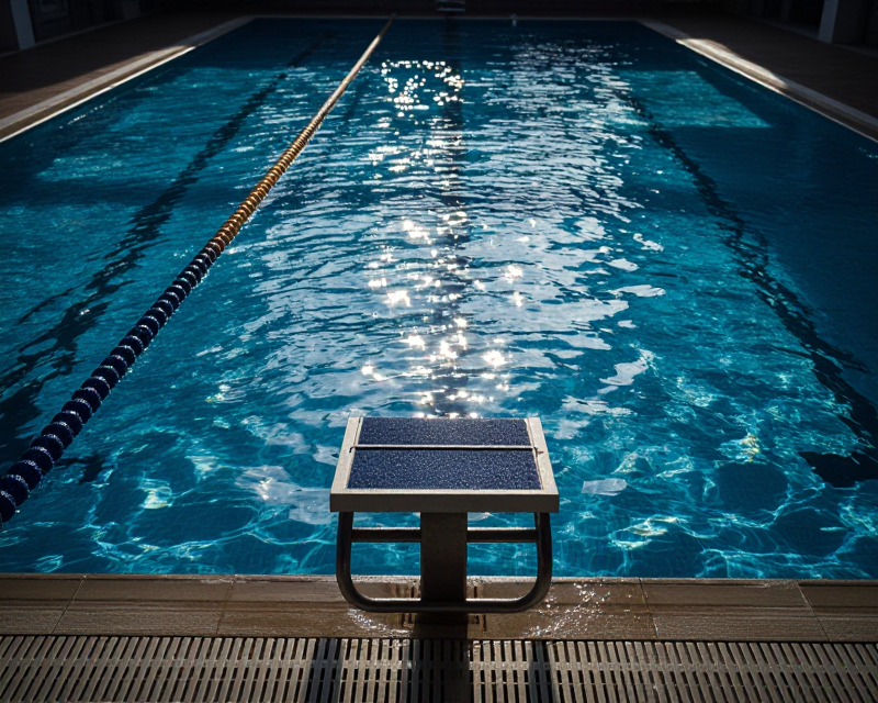 Cinematic Swimming Pool Scene