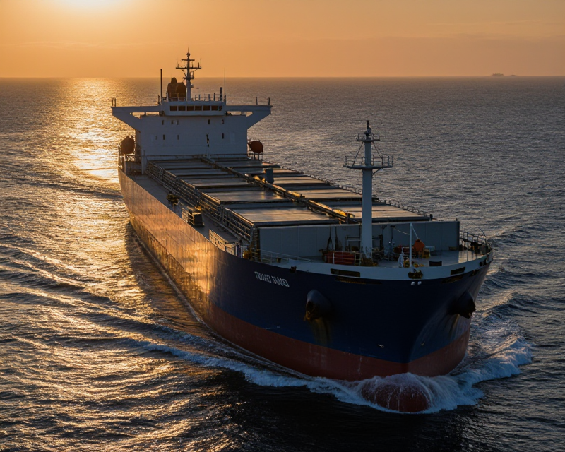 Cargo ship in Strait of Hormuz